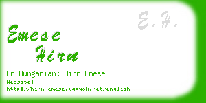 emese hirn business card